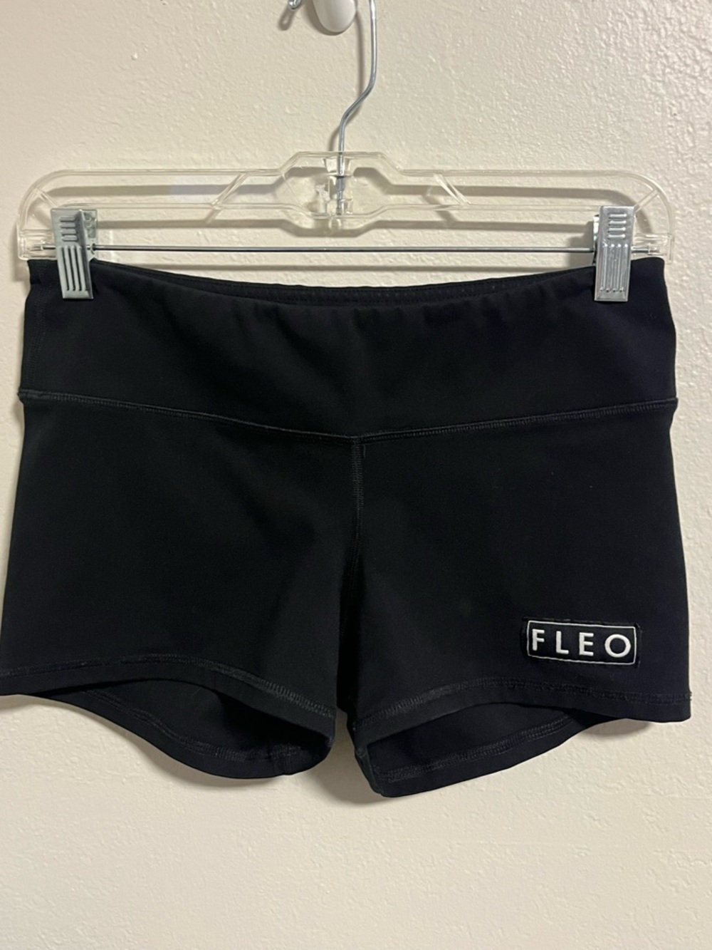 FLEO Black Women's Athletic Shorts-Medium